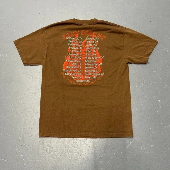Vintage y2k earth tone 2000s Brad paisley Country music tshirt - Picture 2 of 4